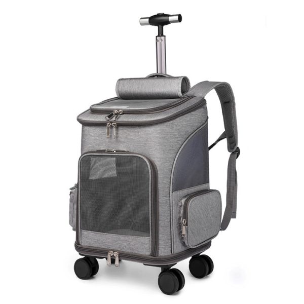 Portable Folding Pet Trolley With Convertible Backpack