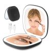 Portable Led Makeup Mirror With 1X/5X Magnification, Usb Rechargeable