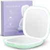Portable Led Makeup Mirror With 1X/5X Magnification, Usb Rechargeable