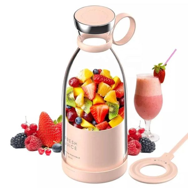 Portable Mini Juice Blender Bottle With Wireless Charging