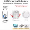 Portable Mini Juice Blender Bottle With Wireless Charging