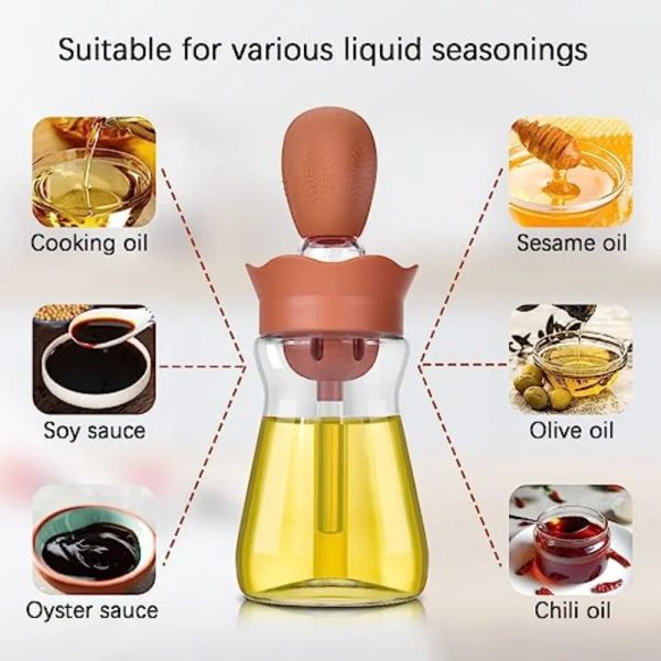 Portable Oil Bottle With Silicone Brush Portable Oil Bottle With Silicone Brush