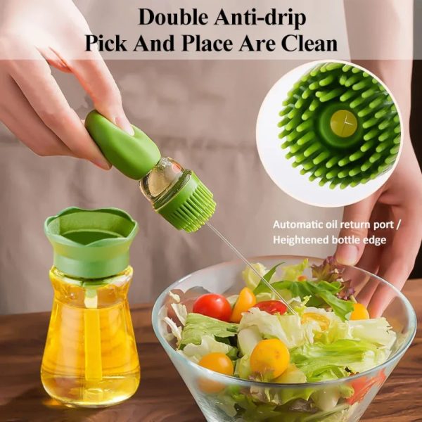 Portable Oil Bottle With Silicone Brush Portable Oil Bottle With Silicone Brush