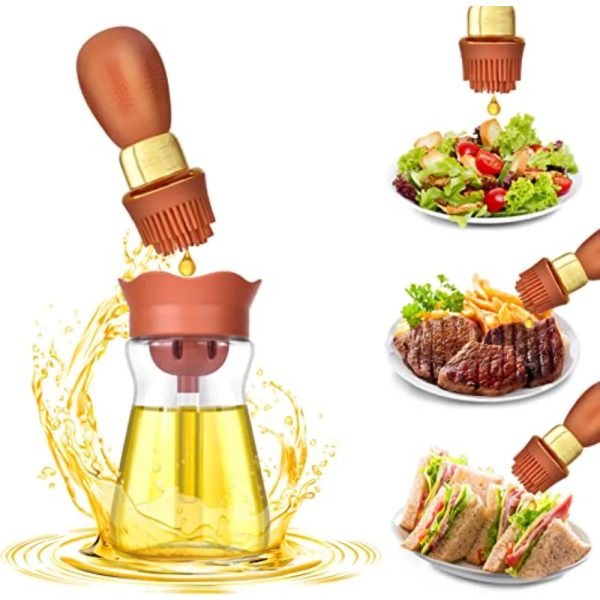 Portable Oil Bottle With Silicone Brush Portable Oil Bottle With Silicone Brush