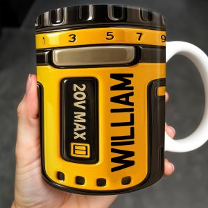 Power Up Your Day With Camera Lens Design - Personalized Custom Coffee Mug - DAD119_MG