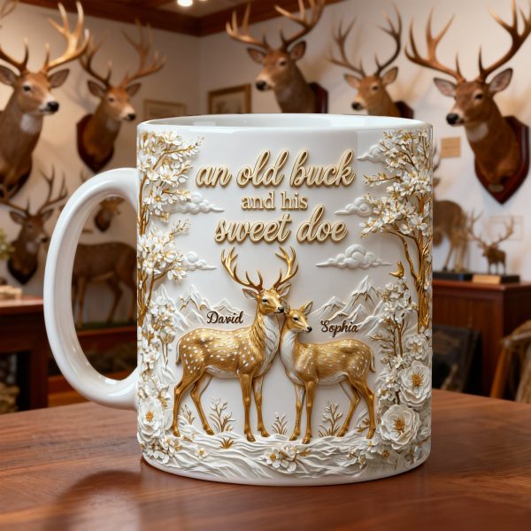 Precious Deer & Doe Couple Coffee Mug, Personalized Gifts For Couple 05qhlu210126 Precious Deer & Doe Couple Coffee Mug, Personalized Gifts For Couple 05qhlu210126