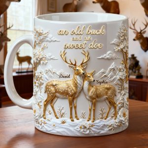 Precious Deer & Doe Couple Coffee Mug, Personalized Gifts For Couple 05qhlu210126