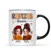 Pretty Besties Sisters Fall Season Pattern Personalized Mug