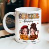 Pretty Besties Sisters Fall Season Pattern Personalized Mug