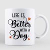 Pretty Fall Season Dog Mom Personalized Mug