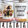 Pretty Grandma With Grandkids Halloween Personalized Mug Pretty Grandma With Grandkids Halloween Personalized Mug
