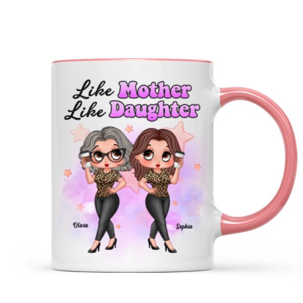 Pretty Sassy Girl Like Mother Like Daughter Gift For Mom Personalized Mug