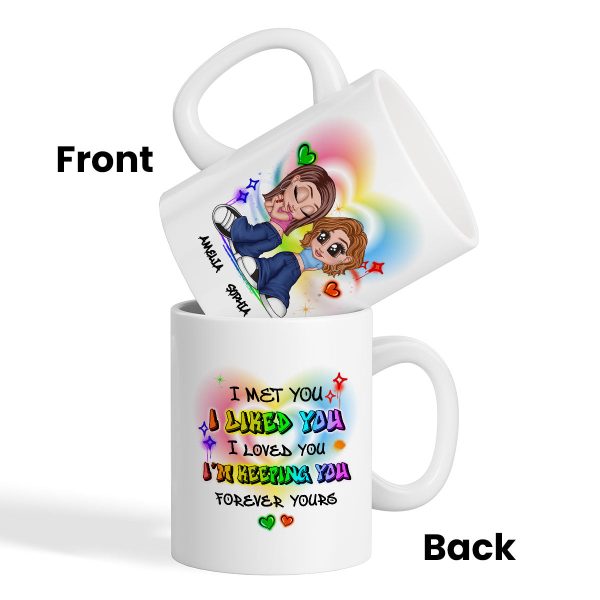Pride Month LGBT Y2K Couple I Met You Personalized Mug, Gift For Couple