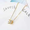 Princess Crown Cz Pendant Necklace: Unique Fine Jewelry For Women Princess Crown Cz Pendant Necklace: Unique Fine Jewelry For Women