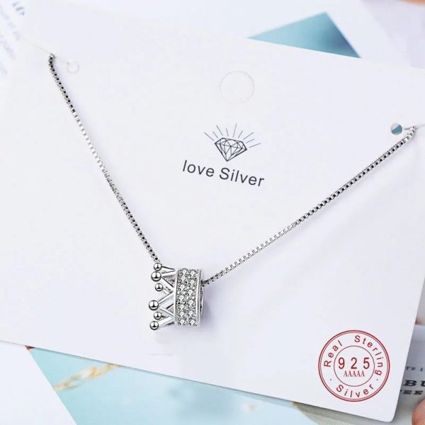 Princess Crown Cz Pendant Necklace: Unique Fine Jewelry For Women Princess Crown Cz Pendant Necklace: Unique Fine Jewelry For Women