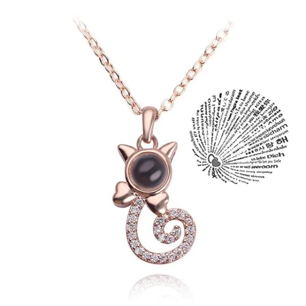 Projection Necklace 100 Languages I Love You Pendant Jewelry Projection Necklace 100 Languages I Love You Pendant Jewelry