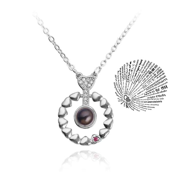 Projection Necklace 100 Languages I Love You Pendant Jewelry Projection Necklace 100 Languages I Love You Pendant Jewelry
