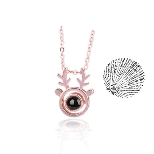 Projection Necklace 100 Languages I Love You Pendant Jewelry Projection Necklace 100 Languages I Love You Pendant Jewelry