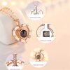 Projection Necklace 100 Languages I Love You Pendant Jewelry Projection Necklace 100 Languages I Love You Pendant Jewelry