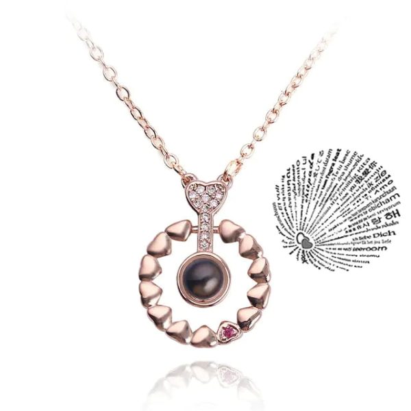 Projection Necklace 100 Languages I Love You Pendant Jewelry Projection Necklace 100 Languages I Love You Pendant Jewelry