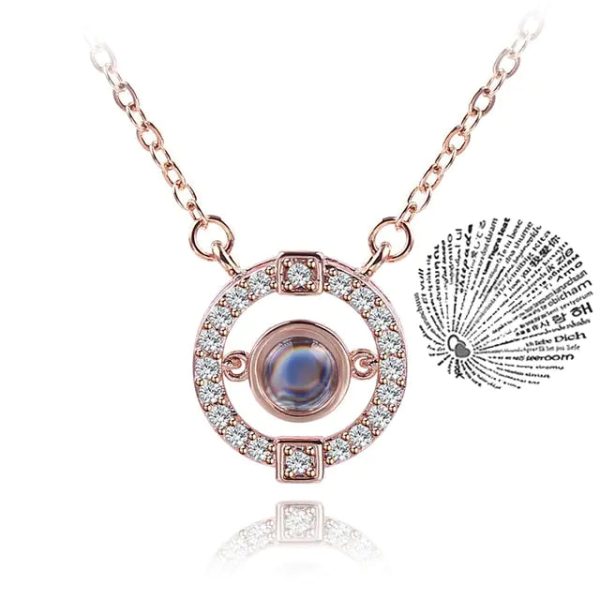 Projection Necklace 100 Languages I Love You Pendant Jewelry Projection Necklace 100 Languages I Love You Pendant Jewelry