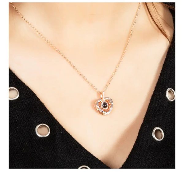 Projection Necklace 100 Languages I Love You Pendant Jewelry Projection Necklace 100 Languages I Love You Pendant Jewelry