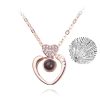 Projection Necklace 100 Languages I Love You Pendant Jewelry Projection Necklace 100 Languages I Love You Pendant Jewelry