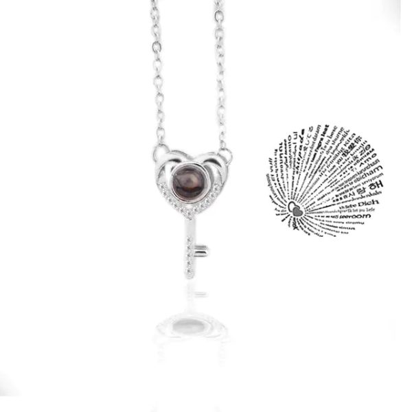 Projection Necklace 100 Languages I Love You Pendant Jewelry Projection Necklace 100 Languages I Love You Pendant Jewelry