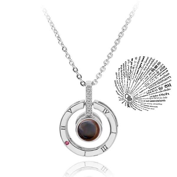 Projection Necklace 100 Languages I Love You Pendant Jewelry Projection Necklace 100 Languages I Love You Pendant Jewelry