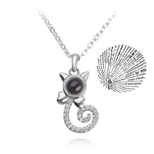 Projection Necklace 100 Languages I Love You Pendant Jewelry Projection Necklace 100 Languages I Love You Pendant Jewelry