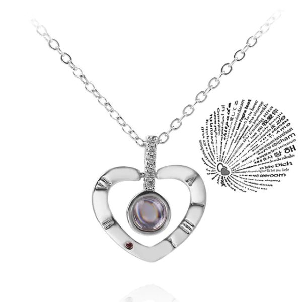 Projection Necklace 100 Languages I Love You Pendant Jewelry Projection Necklace 100 Languages I Love You Pendant Jewelry