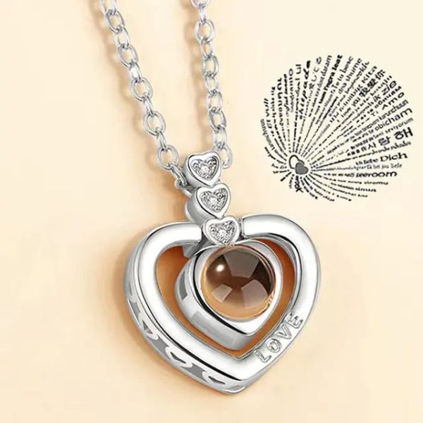 Projection Necklace 100 Languages I Love You Pendant Jewelry Projection Necklace 100 Languages I Love You Pendant Jewelry