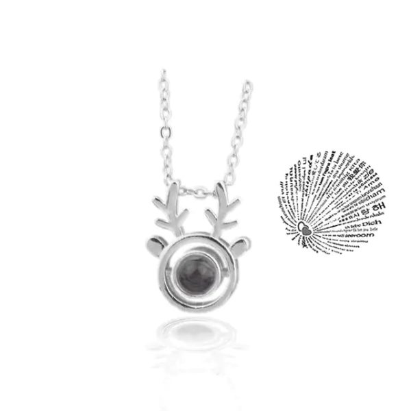 Projection Necklace 100 Languages I Love You Pendant Jewelry Projection Necklace 100 Languages I Love You Pendant Jewelry