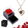 Projection Necklace Set With Rose Gift Box Projection Necklace Set With Rose Gift Box