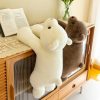 Prone Polar Bear Plush Toy - Soft, Weighted, Perfect Gift for Friends!
