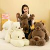 Prone Polar Bear Plush Toy - Soft, Weighted, Perfect Gift for Friends!