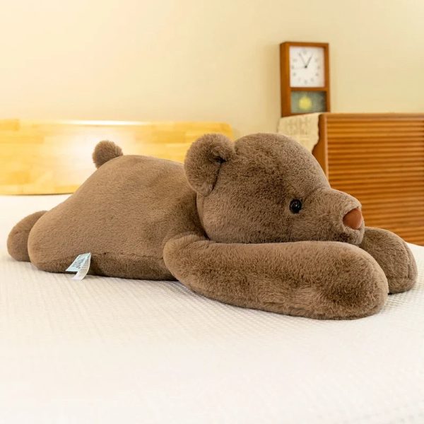 Prone Polar Bear Plush Toy - Soft, Weighted, Perfect Gift for Friends!
