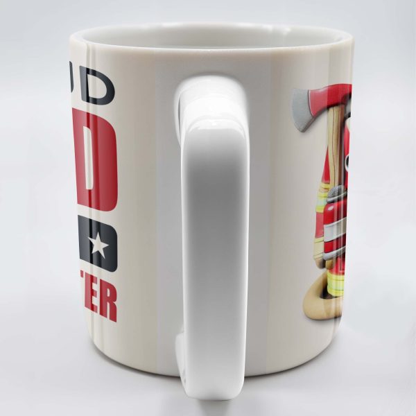 Proud Dad Of A Firefighter - Personalized Custom Coffee Mug - FIF004_MG Proud Dad Of A Firefighter - Personalized Custom Coffee Mug - FIF004_MG