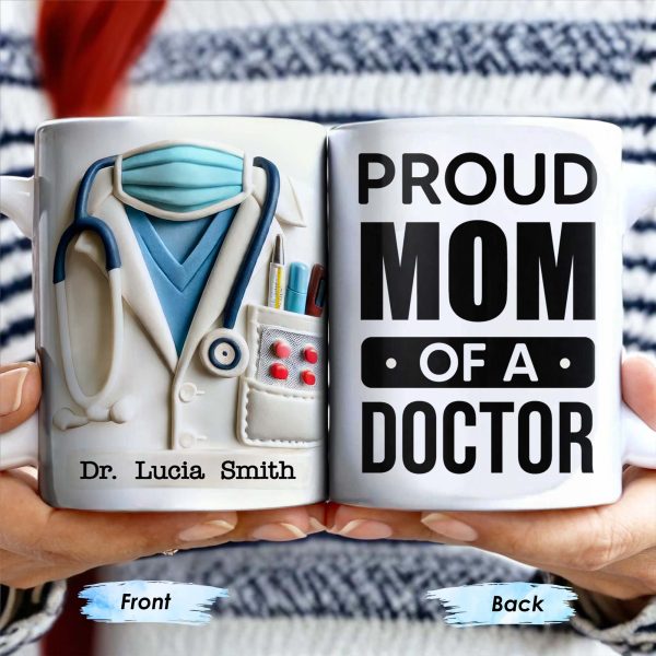 Proud Mom Of A Doctor Coffee Mug - Personalized Custom Coffee Mug - DOC005_MG Proud Mom Of A Doctor Coffee Mug - Personalized Custom Coffee Mug - DOC005_MG