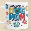 Proud Pet Mom - Dog & Cat Personalized Custom 3D Inflated Effect Printed Mug - Gift For Pet Owners, Pet Lovers