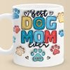 Proud Pet Mom - Dog & Cat Personalized Custom 3D Inflated Effect Printed Mug - Gift For Pet Owners, Pet Lovers