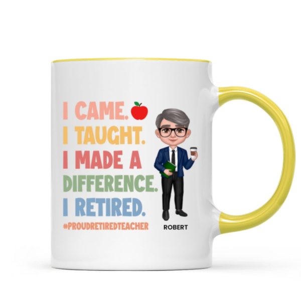 Proud Retired Teacher Personalized Mug, Retirement gift