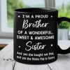 Proud To Call You My Sibling - Family Personalized Custom Black Mug - Gift For Family Members