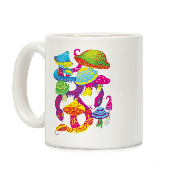 Psychadellic Snake Among Mushrooms Coffee Mug Psychadellic Snake Among Mushrooms Coffee Mug