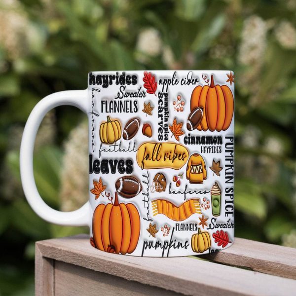 Pumpkin Fall Vibes Thanksgiving Halloween Gift Mug HO82 891344