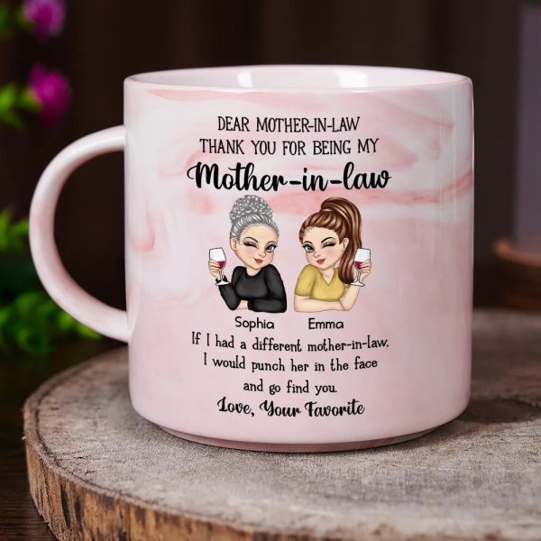 Punch Her In The Face - Personalized Marble Mug Punch Her In The Face - Personalized Marble Mug