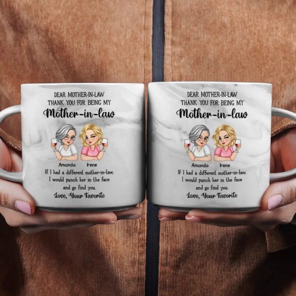 Punch Her In The Face - Personalized Marble Mug Punch Her In The Face - Personalized Marble Mug