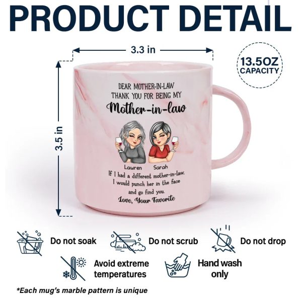 Punch Her In The Face - Personalized Marble Mug Punch Her In The Face - Personalized Marble Mug