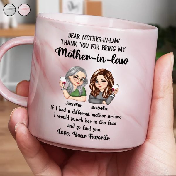 Punch Her In The Face - Personalized Marble Mug Punch Her In The Face - Personalized Marble Mug