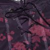 Purple Floral Print Mesh Strap Midi Dress Purple Floral Print Mesh Strap Midi Dress